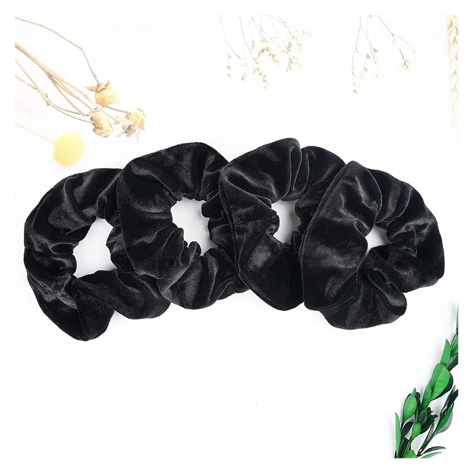 Coleteros Pelo Mujer Coleteros de terciopelo negro, banda for el pelo, coleteros, accesorios for cabello(24pcs)