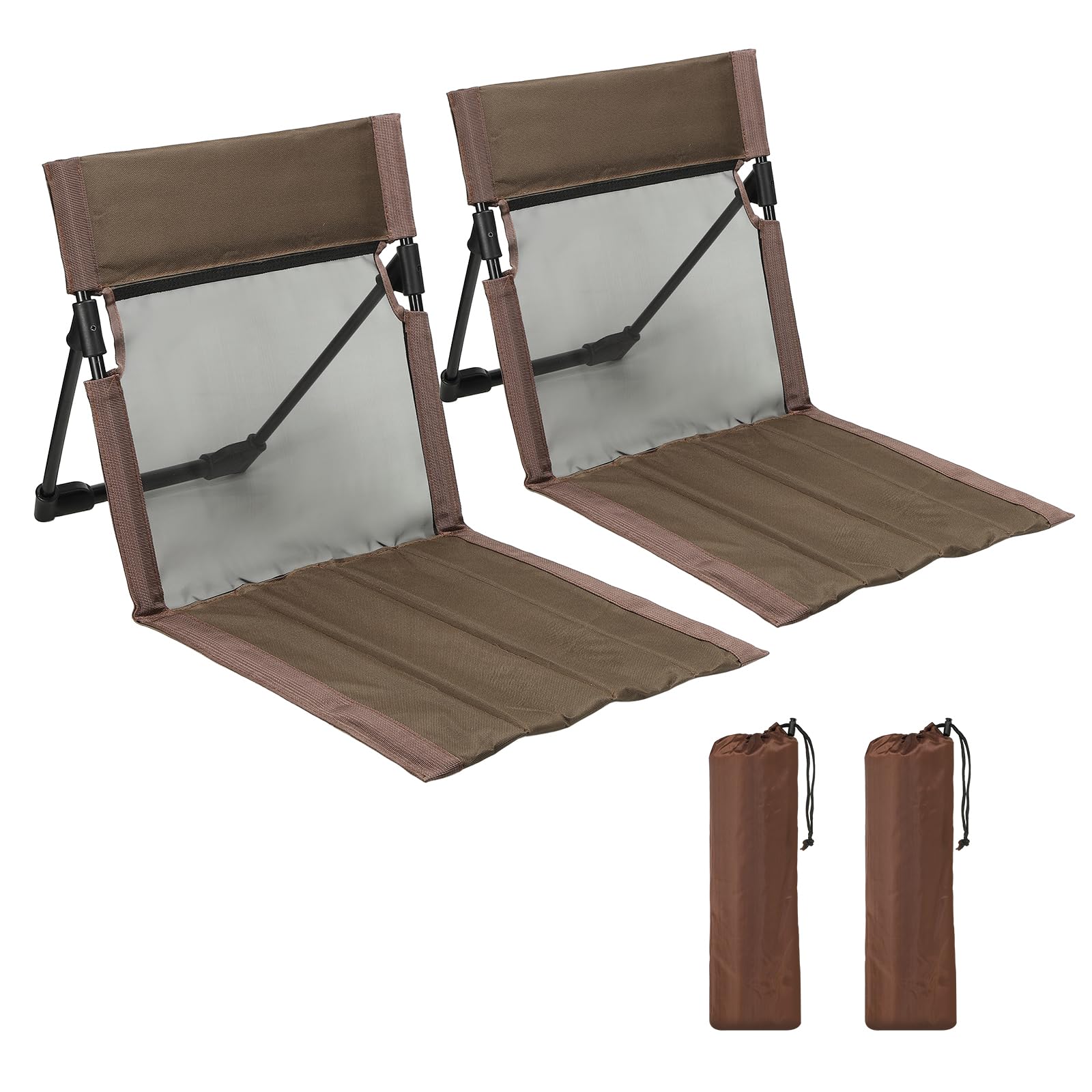 PATIKIL 2Pcs Foldable Camping Folding Poolside Chairs Beach Chair Purple