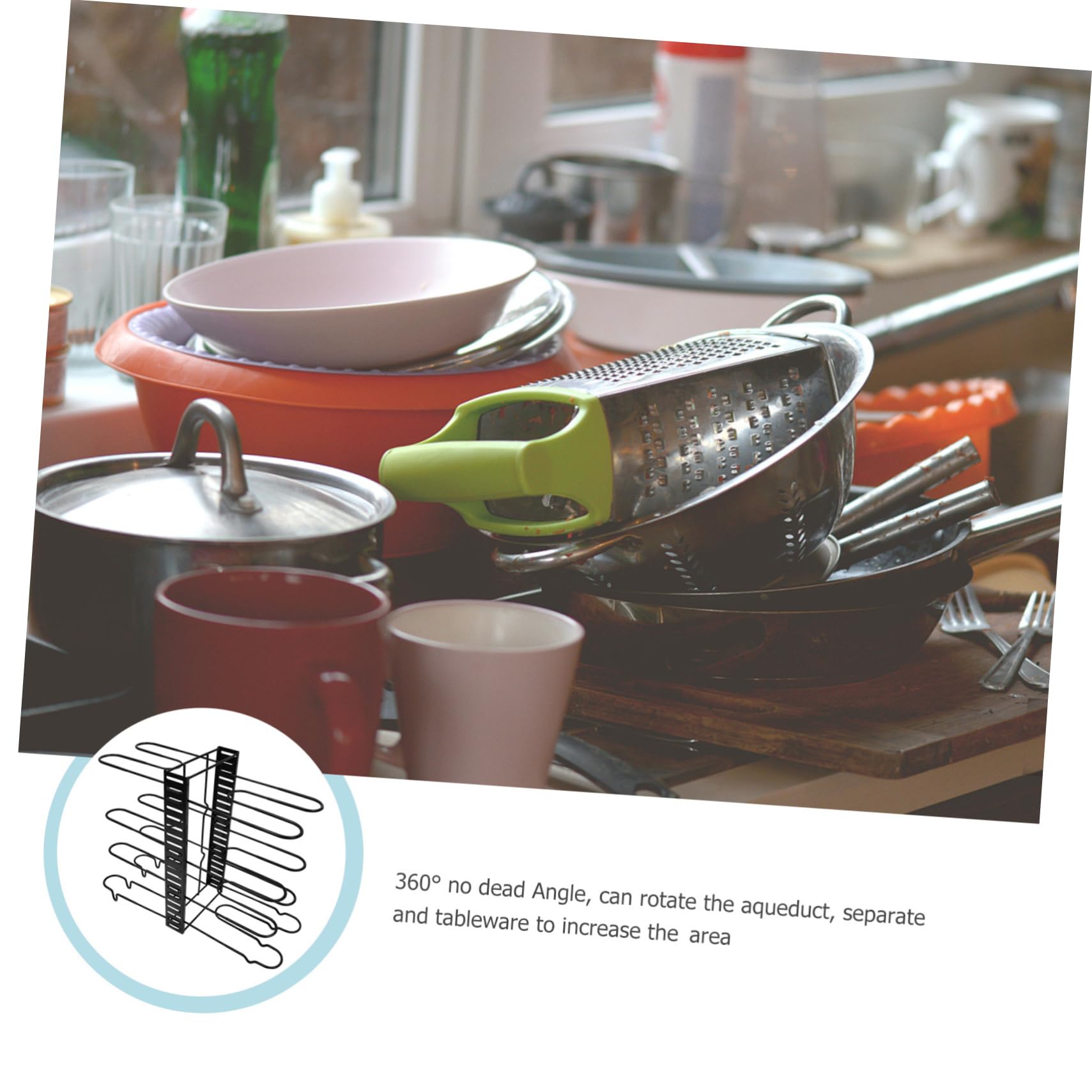 Cabilock Soporte para Tapas de Ollas y Sartenes de Hierro Negro Plegable | Montaje en Pared, Uso sobre Encimera, Ahorro de Espacio y Antideslizante, para Almacenamiento Doméstico de Cocina