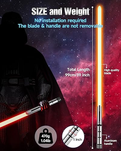 Miniatura 5 de Sable de luz Pixel con 20 colores RGB y 16 fuentes de sonido, sables de luz de empuñadura de metal con control de movimiento, sables de luz de