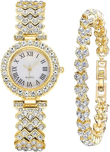 Women Diamond Watchs Luxury Fashion Ladies Bangle Bracelet Set Wrist Watch Female Dress Watch