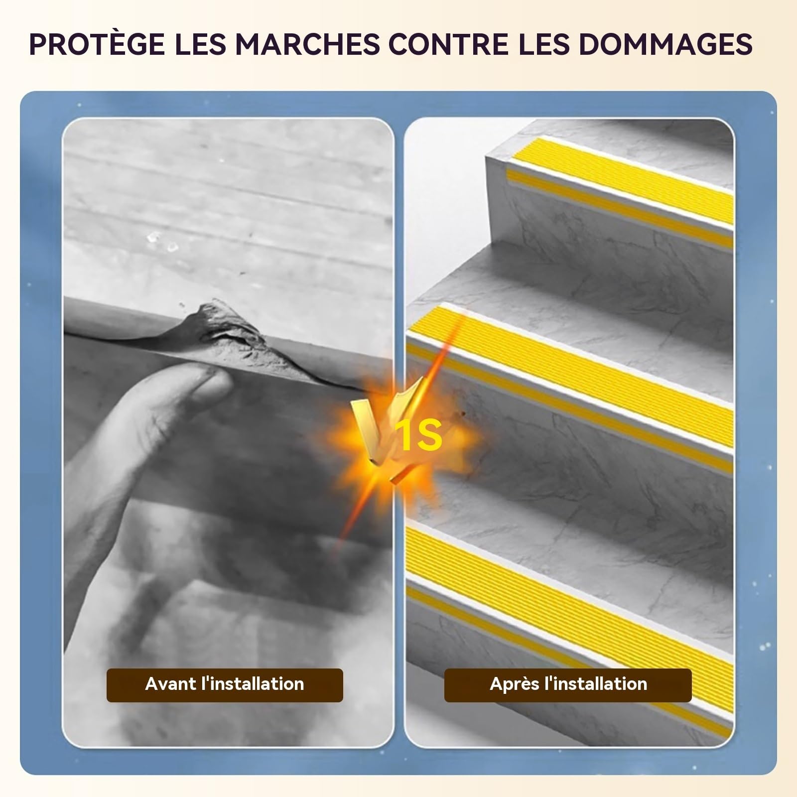 Antidérapant Escalier 5M Nez De Marche Plastique PVC Ruban Nez De Marche Sécurisez Vos Escaliers avec des Bandes Antidérapantes Faciles À Installer, Résistants Aux Chocs(Red,4 * 10cm)