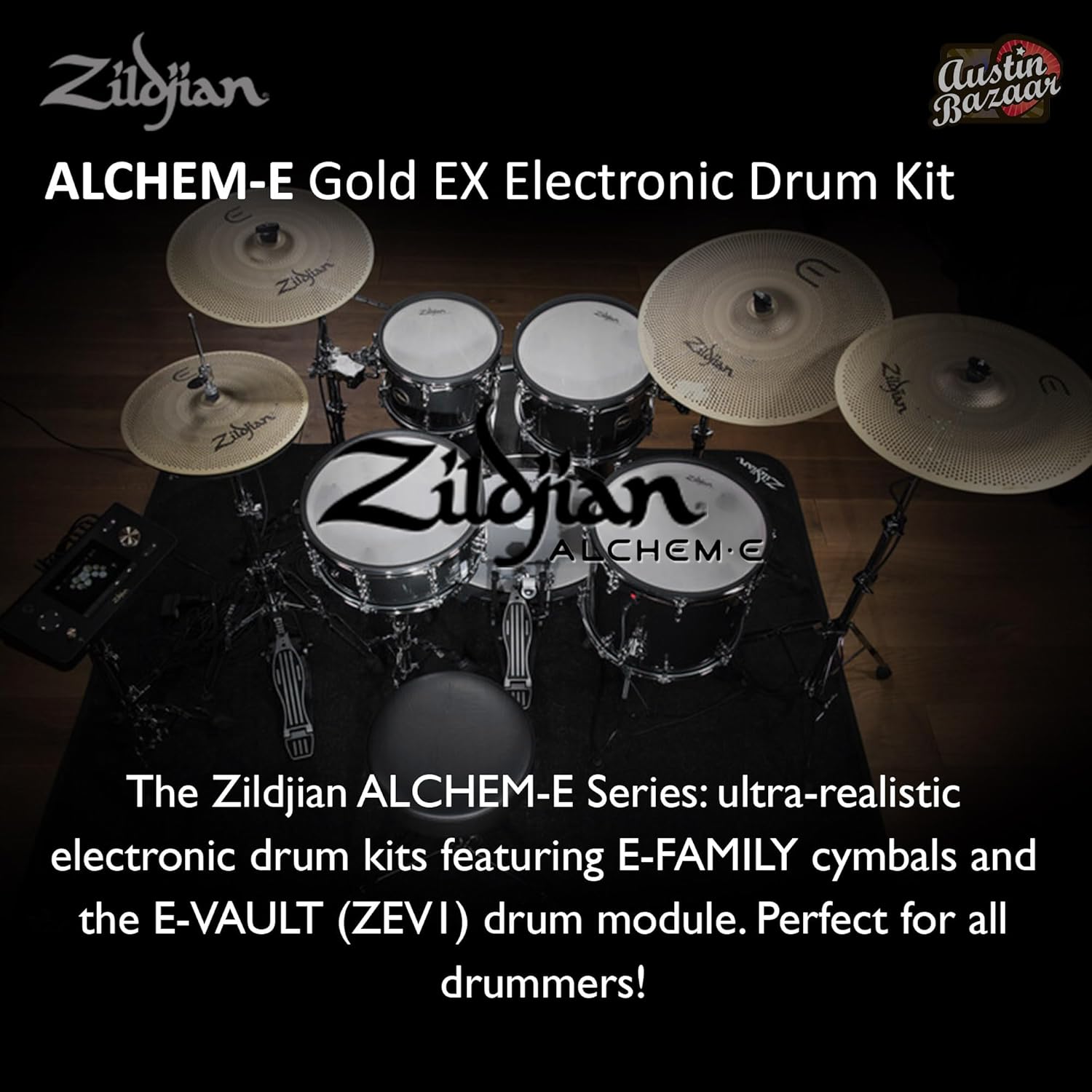 Zildjian ALCHEM-E ZAGEX Gold EX Electronic Drum Kit