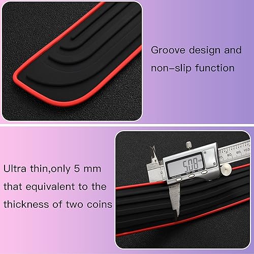 Miniatura 4 de GZRUICA Protectores de placa para umbral de puerta para automóvil, protectores universales de entrada de puerta, protector de peldaños de panel,