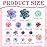 BBTO 21 Pcs Flower Hair Clip Rose Hair Clips Barrettes for Women Flower Accessories Boho Bride Claw Clip Hairpin Brooch Pin Headpiece for Wedding(Blue, Purple)