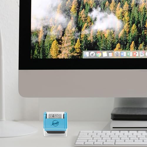 Miniatura 6 de Miseyo - Sello de rodillo ancho para protección de identidad, 1.5 pulgadas, perfecto para protección de la privacidad - juego de 3 piezas (azul)