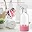 UUJOLY Plastic Spray Bottle Trigger Empty Spray Bottles Clear Refillable Container for Water, Essential Oils, Hair, Cleaning Products, Adjustable Head Sprayer and Stream, Pink + Light Blue