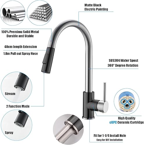 Miniatura 66 de Havin Grifo de fregadero de barra, grifo de filtro de agua RO, grifo de agua potable se adapta a la mayoría de sistemas de filtración de agua, grifo