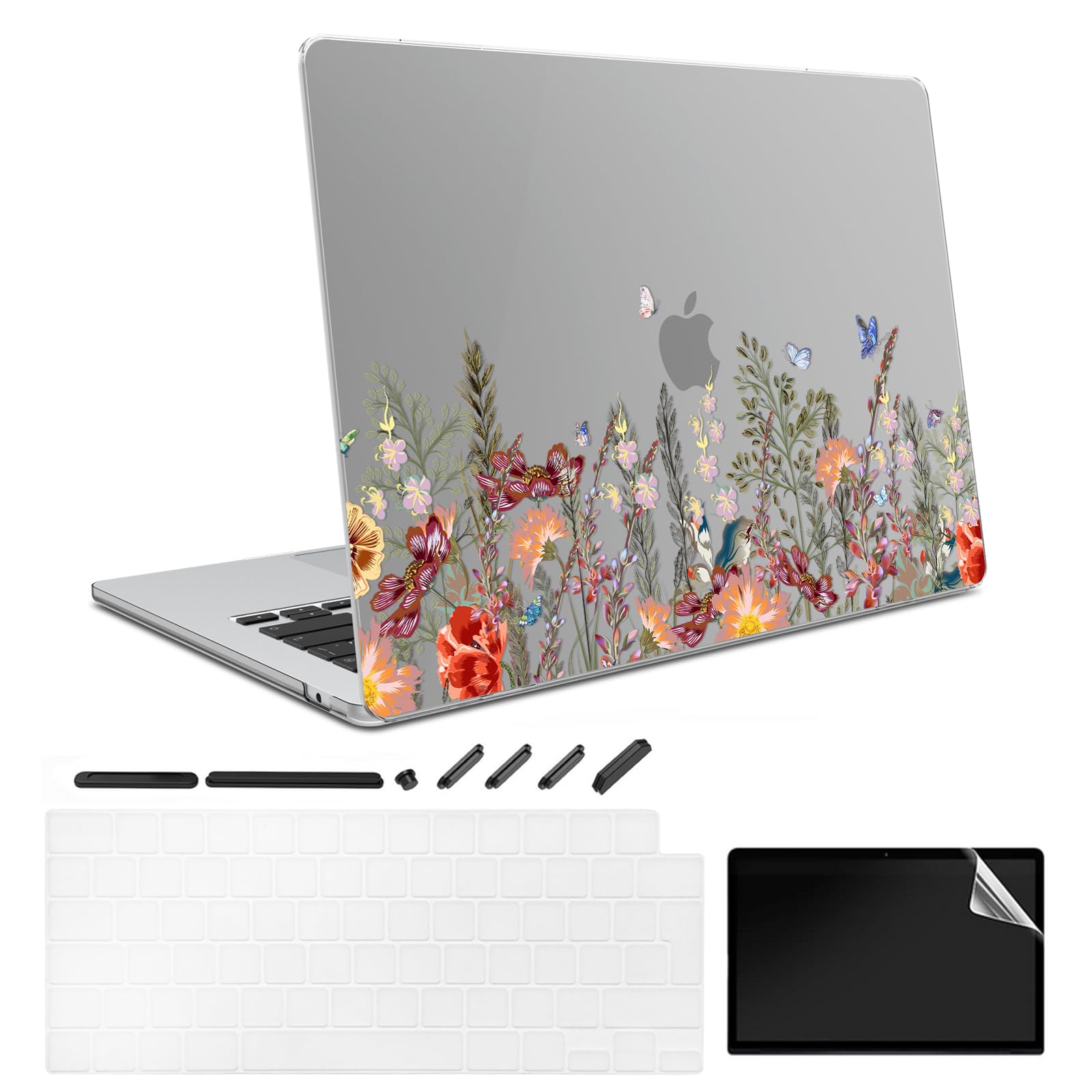 Hülle Für MacBook Air 13,6 Zoll M4 M3 M2 – Hartschale Mit Design, Displayschutz & Zubehör