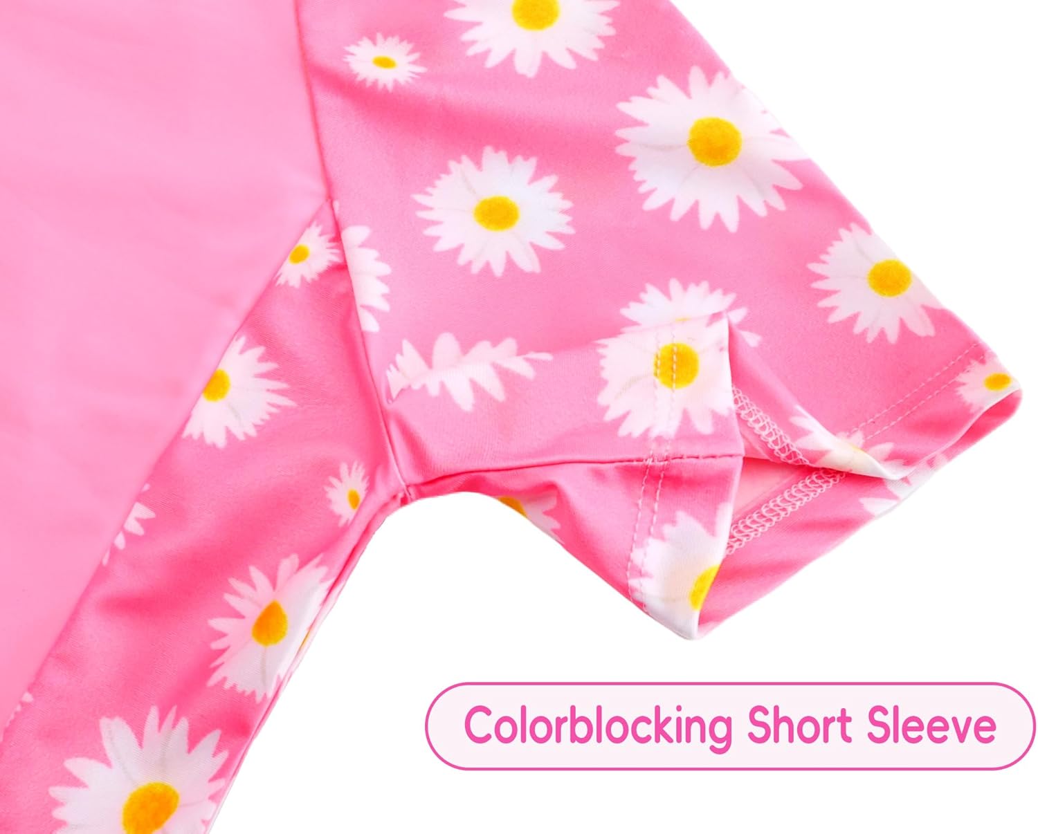 Girls Swimsuit 2 Piece Rash Guard Set Short Sleeve Bathing Suits UPF 50+ Summer Beach Swimwear - Image 5