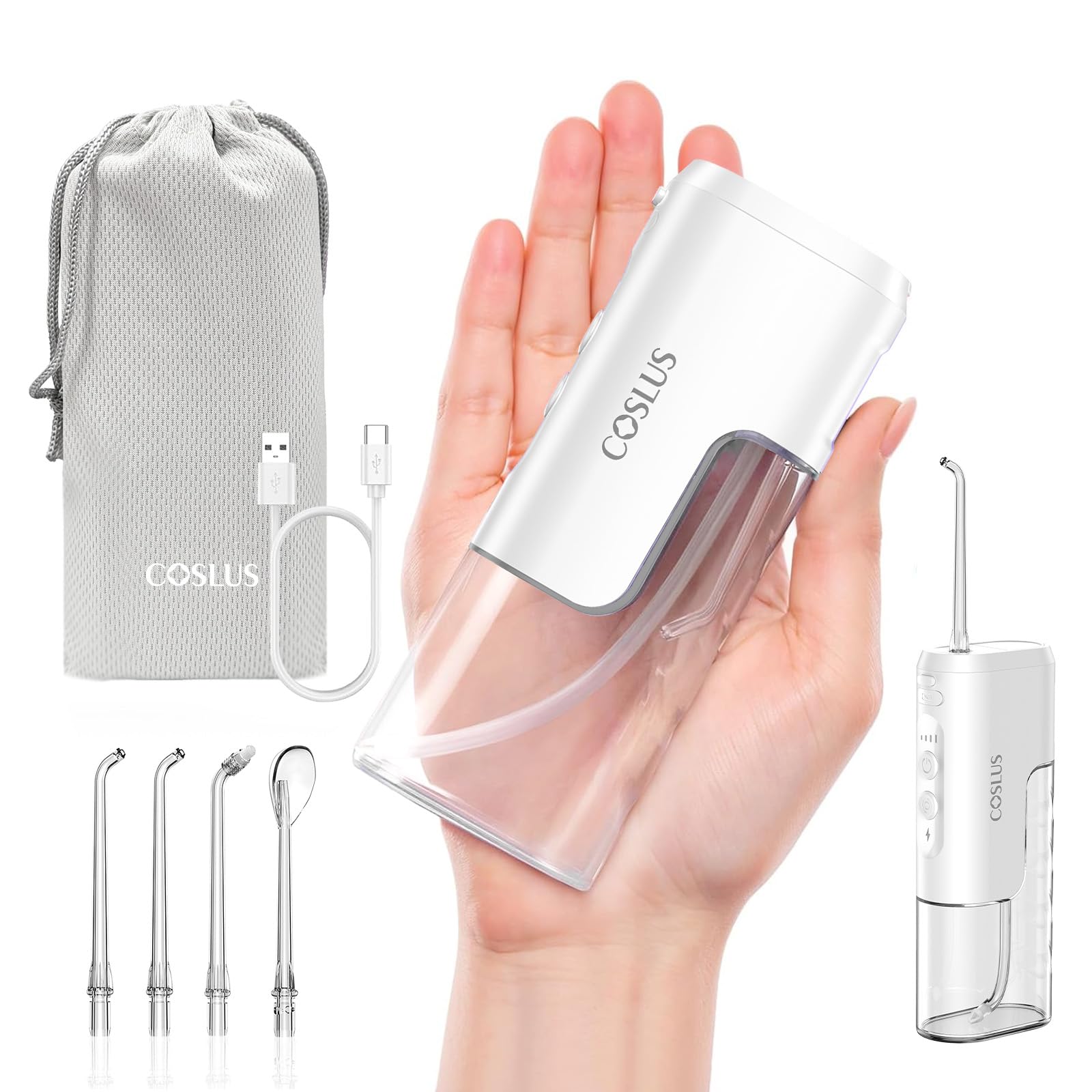 COSLUS T40 Travel Water Flosser - Portable & Compact -11