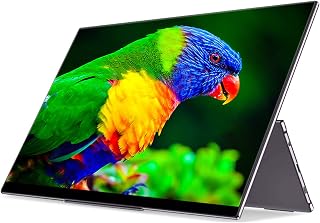 Monitor de tela sensível ao toque 4K de 15,6 polegadas, monitor de computador verdadeiramente 4K, 3840X2160, com alto-falantes duplos, suporte HDR, faixa de cores 100%, para laptop PC(Plugue dos EUA)