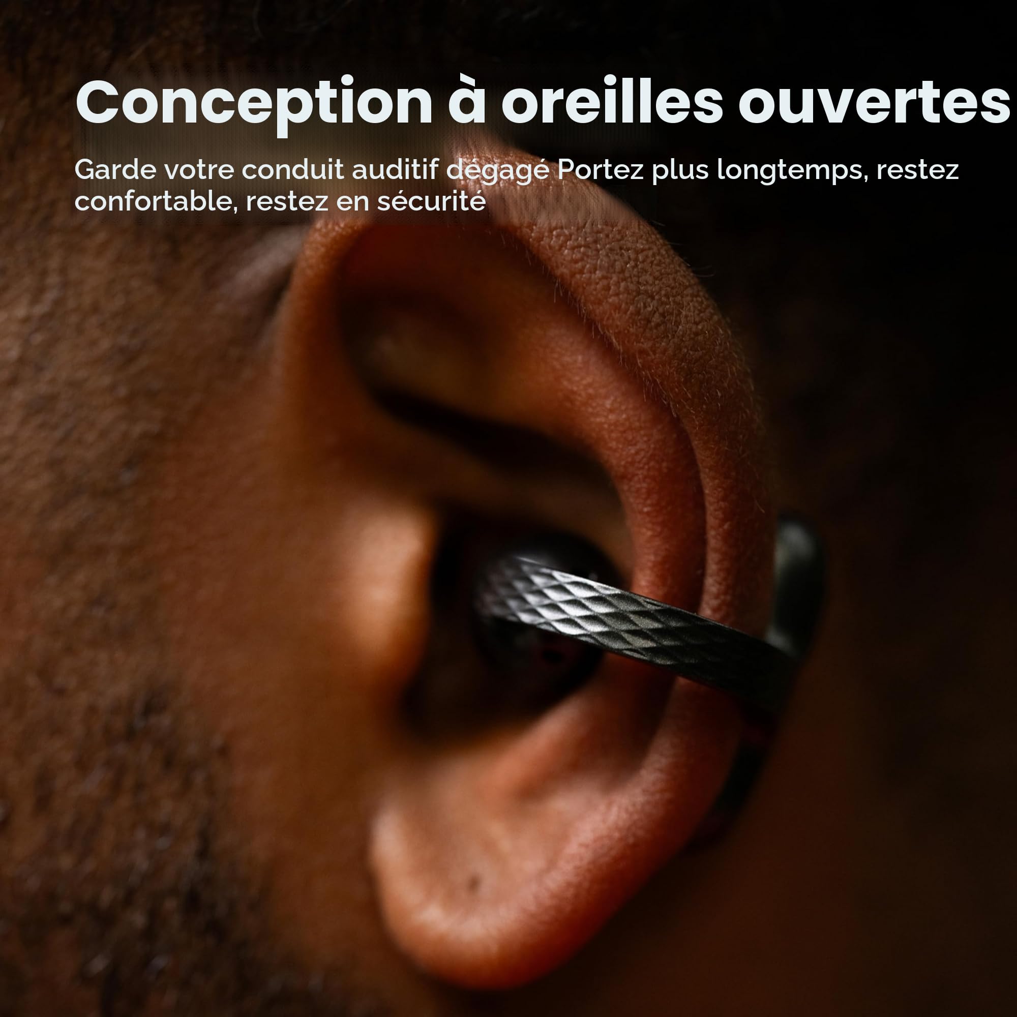 Amazfit Up Casque Bluetooth, écouteurs sans Fil à Oreilles Ouvertes avec Toucher Facile, IPX4 résistant à l'eau et à la Transpiration, réduction du Bruit AI, écouteurs pour Le Sport, la Course à Pied