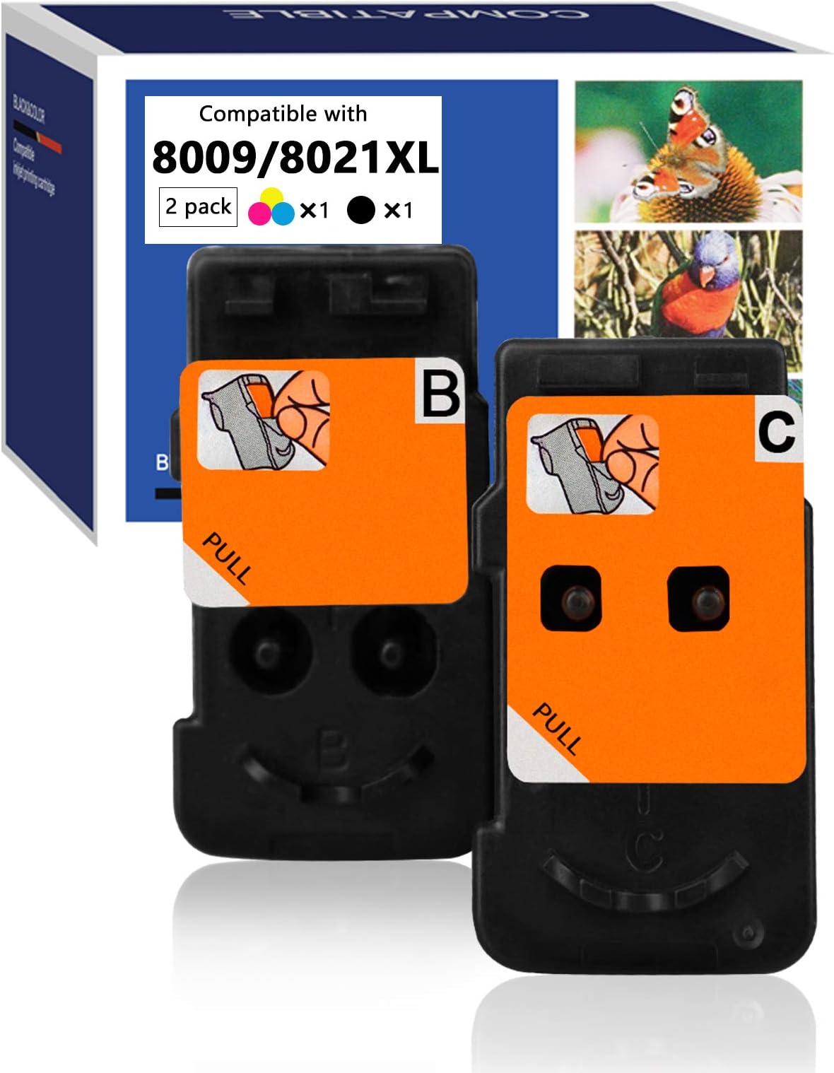 cocopas BH-2 CH-2 Remanufactured printhead use for PIXMA G4210 G4200 G3202 G3210 G3200 2210 2200 1200 MegaTank Replacement Printer Head Ink cartridges 8021XL and 8009XL Set