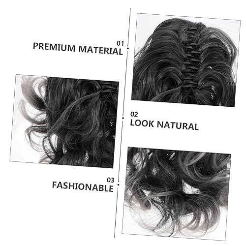 Vaguelly Curly Ponytail Claw Clip Synthetic Hair Extension for Women Adjustable Size for Thick Hair for Daily Wear and Special Occasions