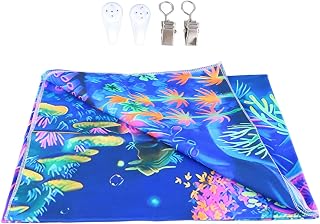 Pilipane Tapestería de árbol fluorescente UV UV Luz negra Arte de pared brillo Decoración Colors vívidos Fondo de tela de poliéster para la sala de estar de dormitorio (Gabric (295))
