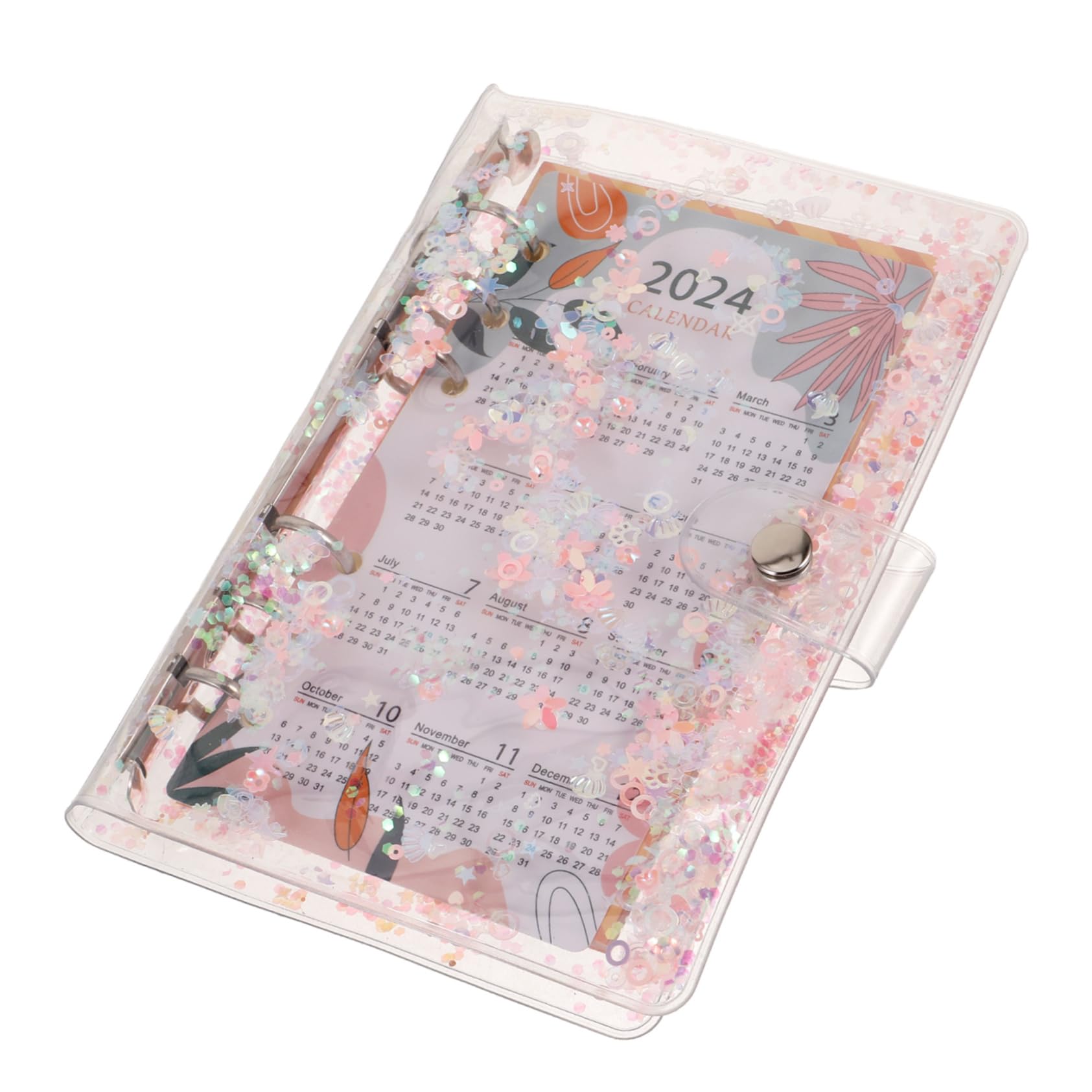 DOITOOL 5 Set Notebook con Glitter e Raccoglitore Sciolti per Pianificazione e Scrapbooking Copertura Rimovibile per e Progetti