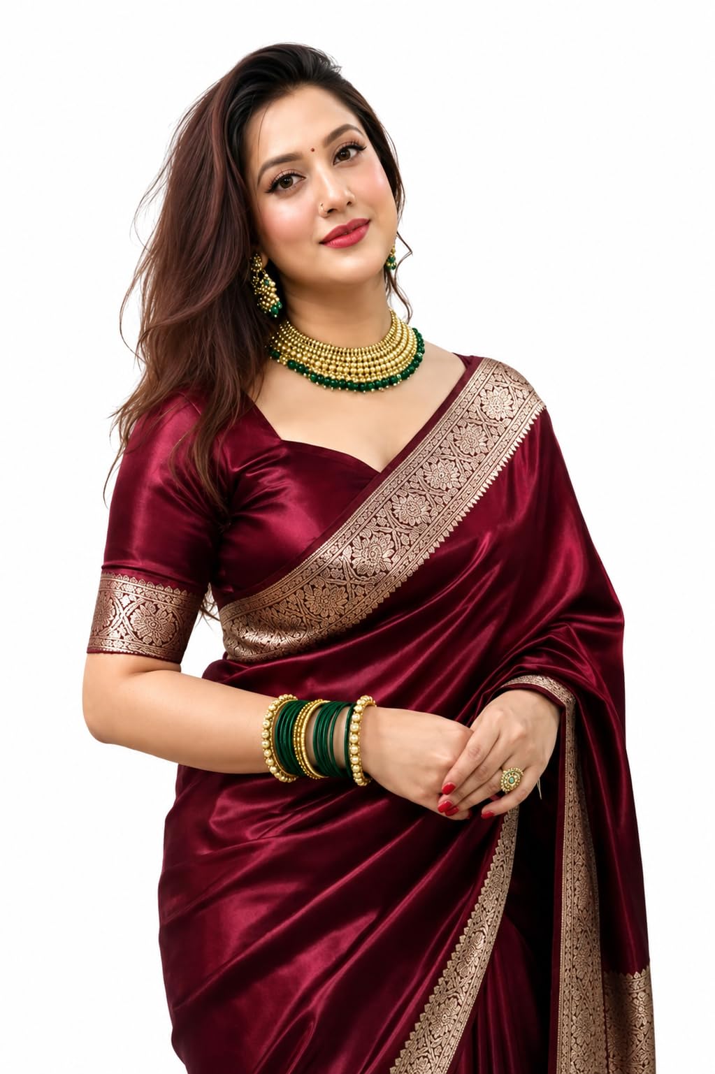 yashika Women's Art Silk Saree with Blouse Piece for Traditional Ethnic Wear Sari-picture-32