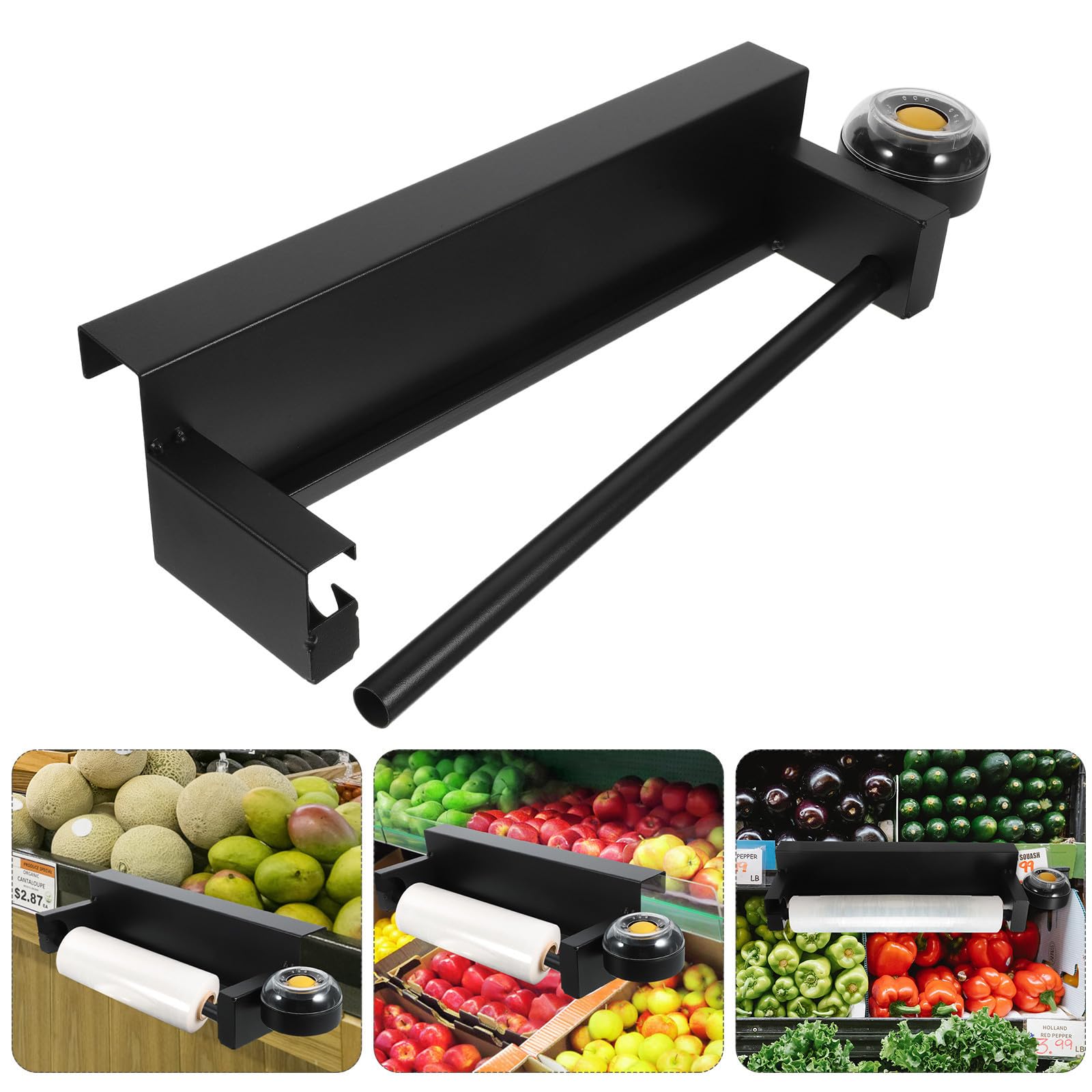 Soporte para Bolsas de Plástico de Supermercado Montado en Pared, Dispensador Enrollable de Acero Inoxidable para Almacenamiento en Tiendas y Hogares