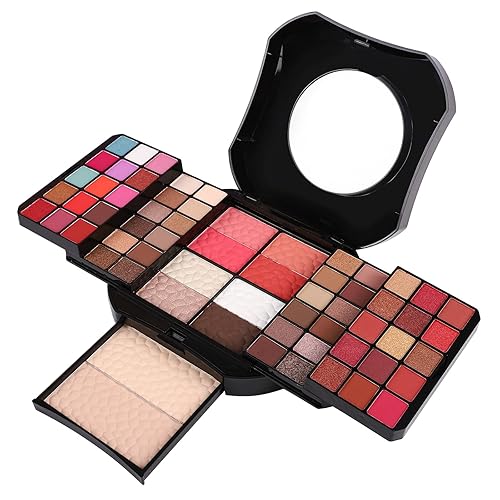 Kit de maquillaje todo en uno, kit completo de maquillaje para mujeres, kit completo de 54 colores, sombras de ojos mate, colorete, contorno de