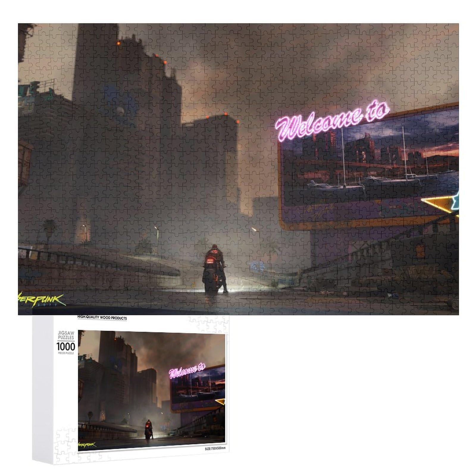 Amazon.co.jp: ジグソーパズル 1000ピース サイバーパンク 2077 木製