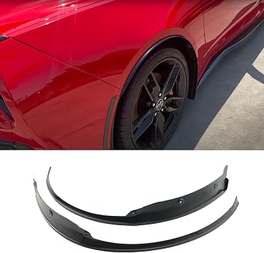 Compatible with For Chevrolet Corvette C7 2014-2019 Stingray Rear Wheel Trim Molding Fender Flare Panel Extension Matte Black, Fit For Stingray Models