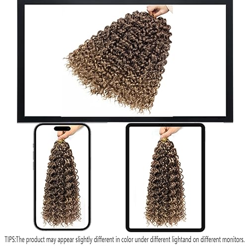 Miniatura 7 de YXCHERISHAIR 8 paquetes de extensiones de cabello rizado de ganchillo GoGo rizado para mujeres negras cabello trenzado de onda profunda sintético
