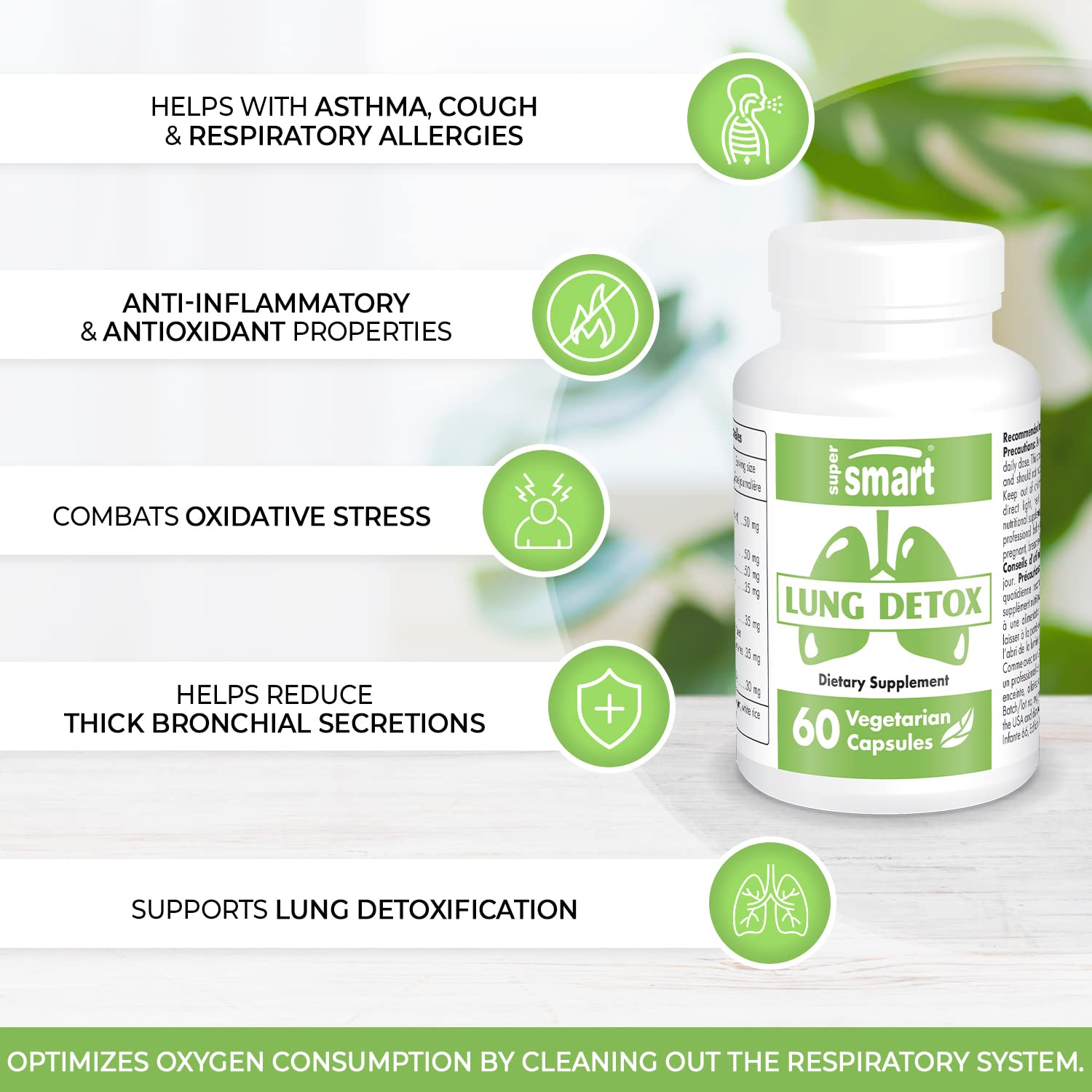 Buy Supersmart Lung Detox Natural Formulation with Quercetin