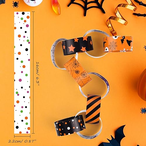 Miniatura 3 de ASTARON Cadenas de papel de Halloween de 300 enlaces, kit de manualidades de papel de Halloween para decoraciones espeluznantes de fiestas, 10