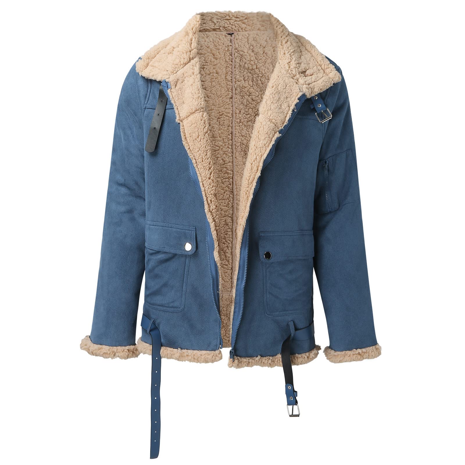 Abrigo cálido de los hombres con cuello alto chaqueta con forro de lana sintética Chaquetas de invierno para hombre abrigo de transición Chaquetas Ropa deportiva