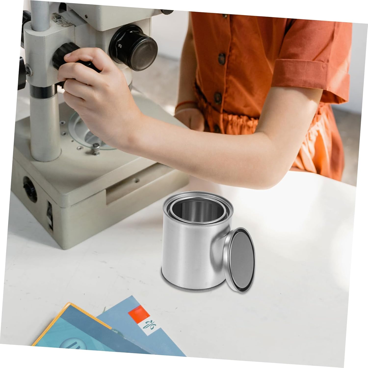 Vaguelly 12pcs Multipurpose Pitch Can Sturdy Paint Storage Container Paint Cans Lids for Lab Use