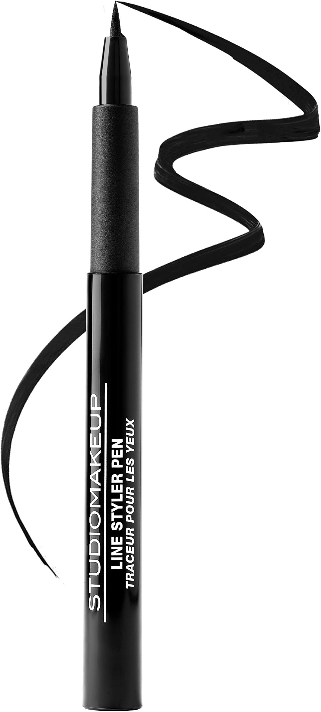 Line Styler Pen – Smudge Proof & Waterproof Blackest Black Liquid Eyeliner Pen w/Flexible Felt Tip - Long Lasting Sharp Line Eyeliner Pen Safe For Sensitive Eyes – Blackest Eyeliner