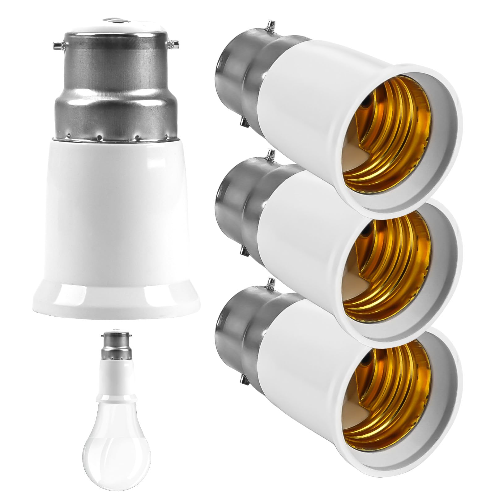 Pixaro 4pcs B22 to E27 Light Bulb Adapter - Image 4