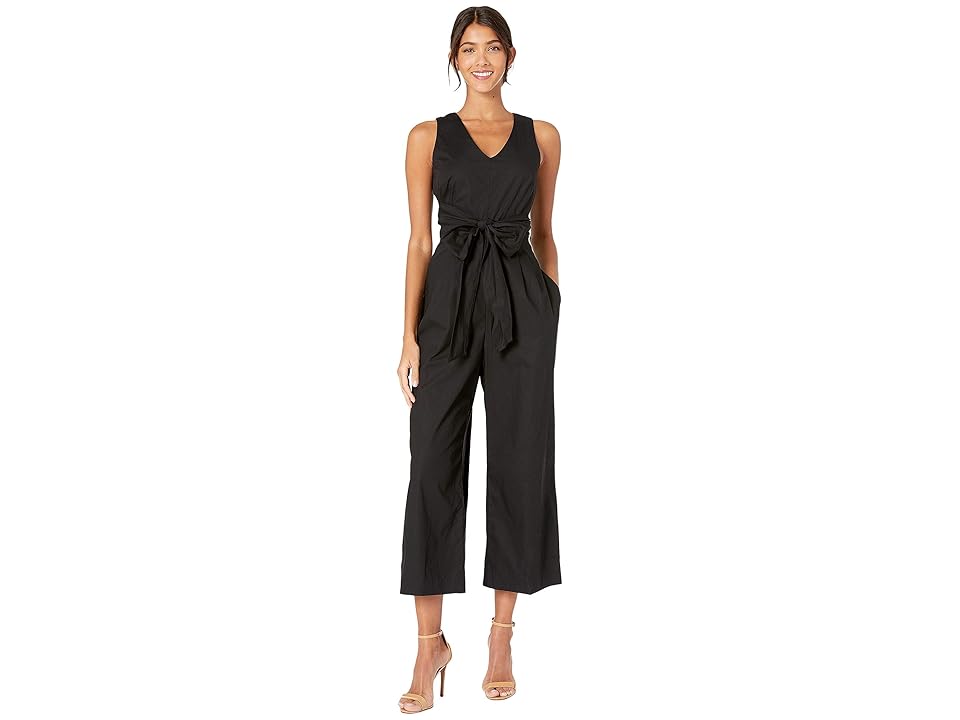 

J.Crew Dark Matter Jumpsuit Stretch Poplin (Black) Women's Jumpsuit & Rompers One Piece