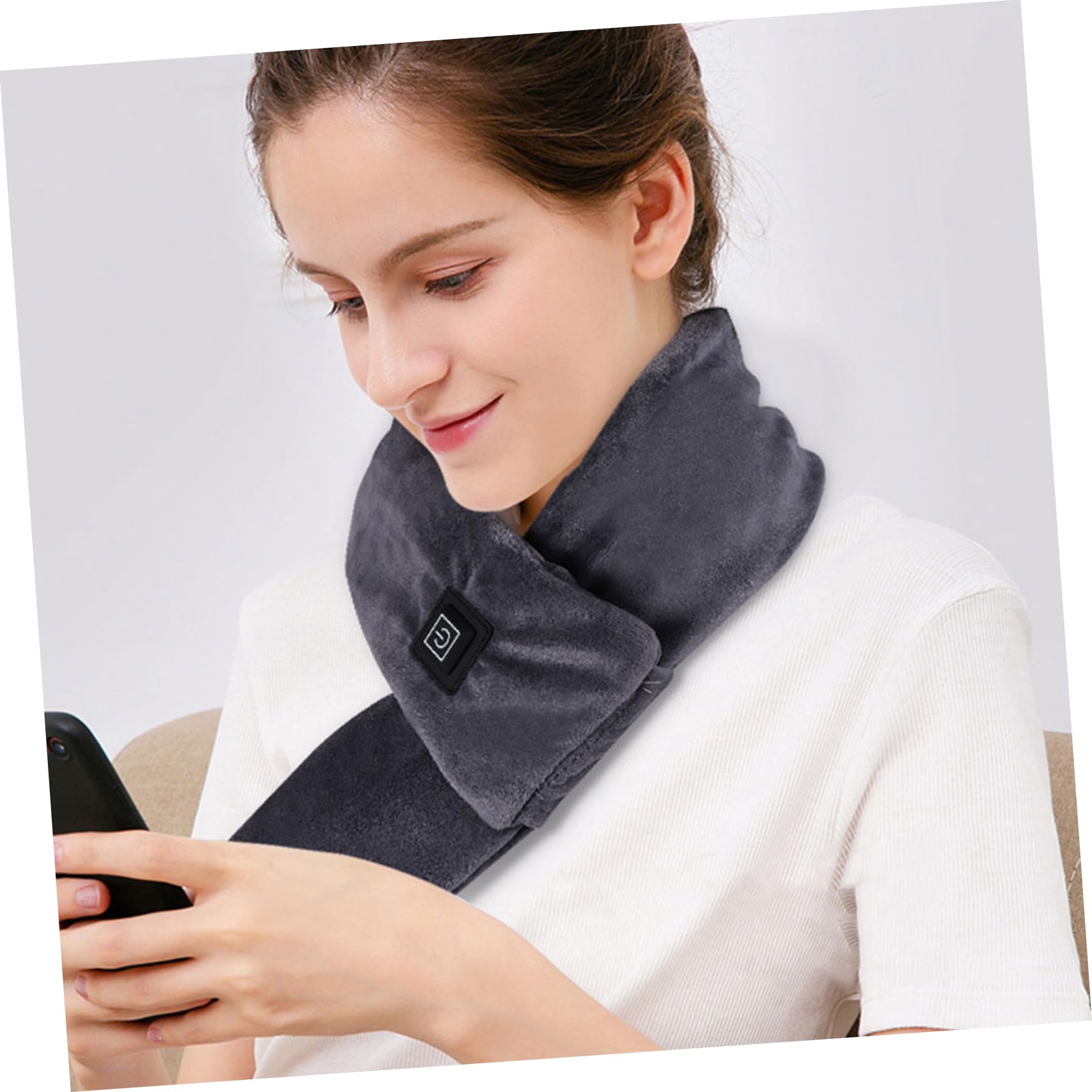 Healvian Sciarpa Riscaldante Invernale Lavabile Fazzoletto Caldo Ricarica USB Scaldacollo Morbido e Comodo da Indossare Tre di Temperatura
