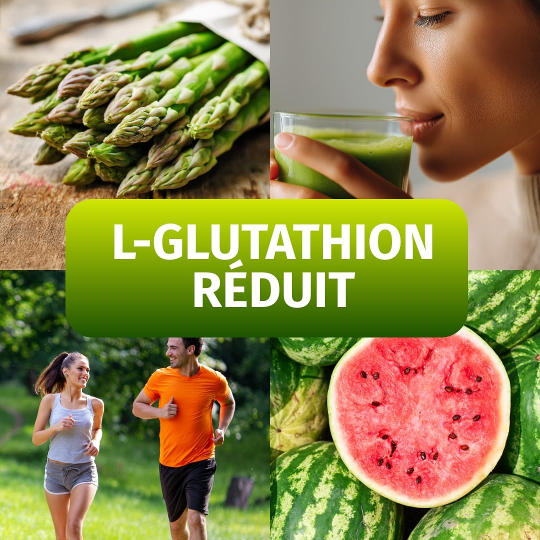 Green Naturals L-Glutathion réduit 1 400 mg par jour – 120 gélules | Issu de fermentation · Vegan · Sans additifs · Cure de 60 jours