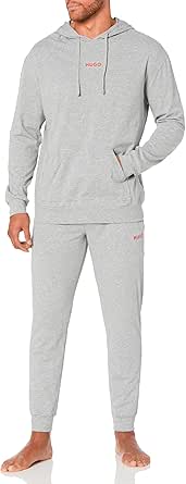 HUGO Linked Cuffed Pants - Pantaloni Lounge Uomo Con Risvolto, Tessuto Morbido, Vestibilità Comoda - 2