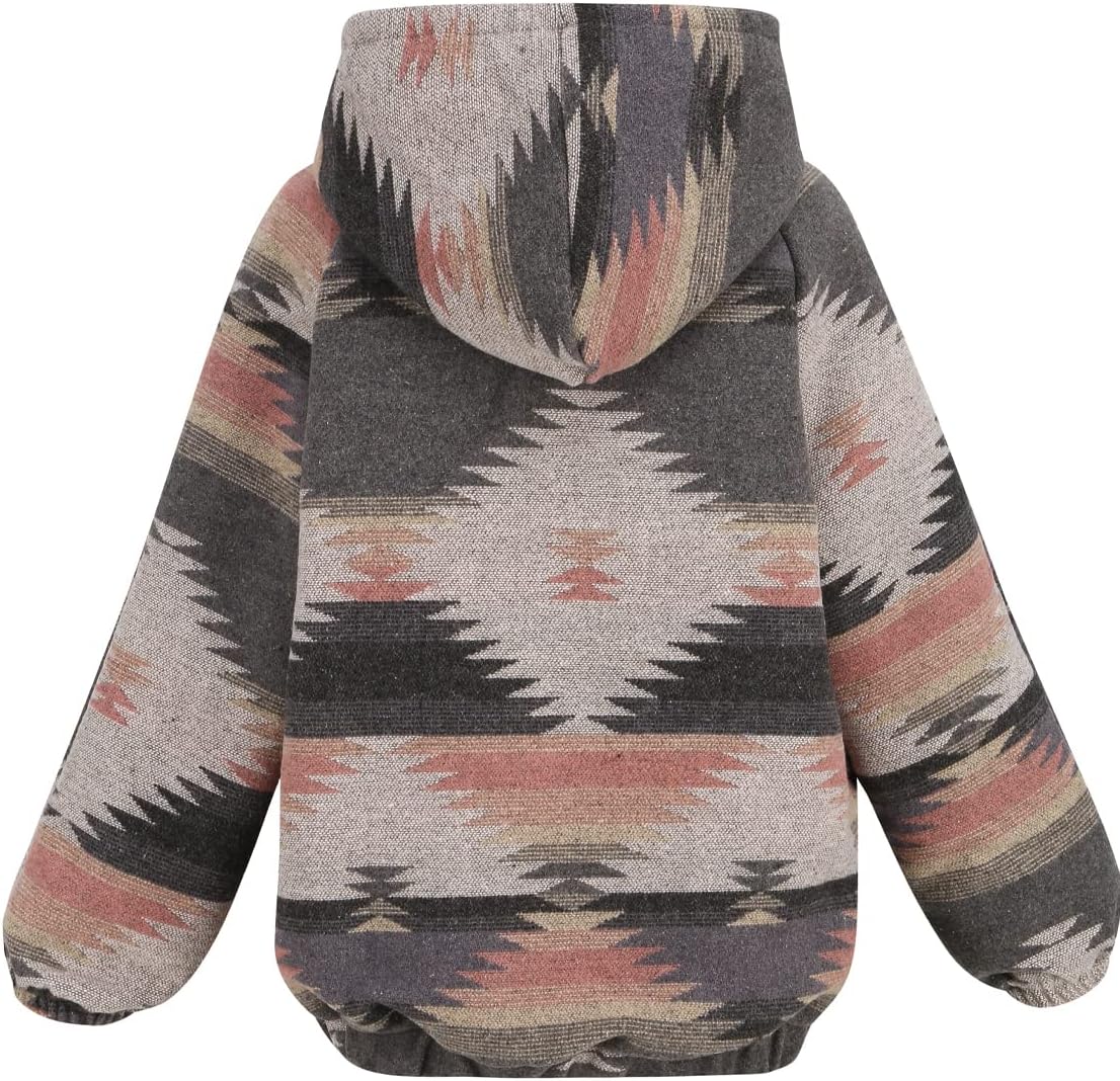VIEWON Women's Casual Half Zip Aztec Print Western Ethnic Long Sleeve Warm Loose Pullover Hoodie Sweatshirt - Image 3