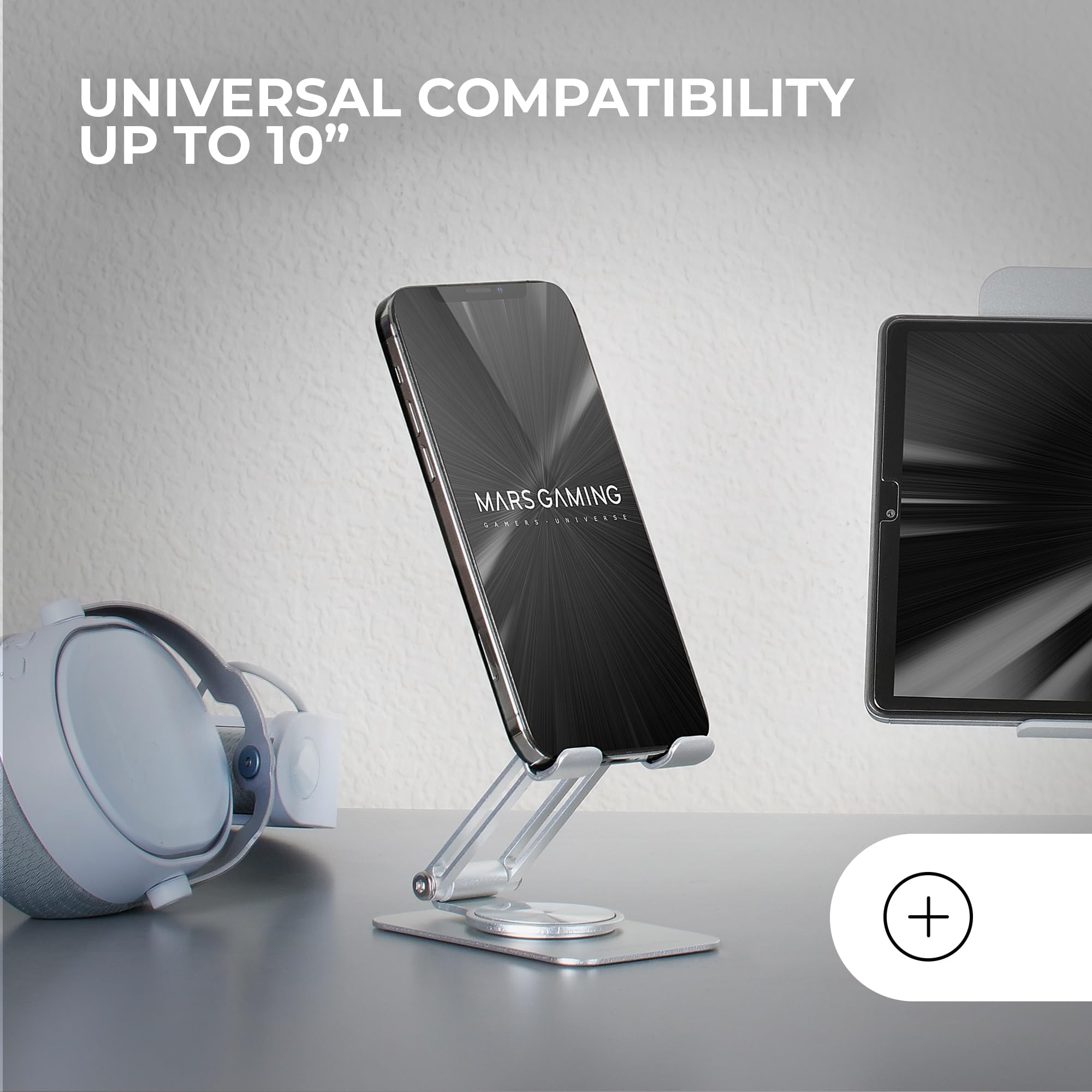 Mars Gaming MA-RSS, Foldable Smartphone Stand, 360° Dynamic Rotation + 180° Height & Angle Adjustment - Image 4