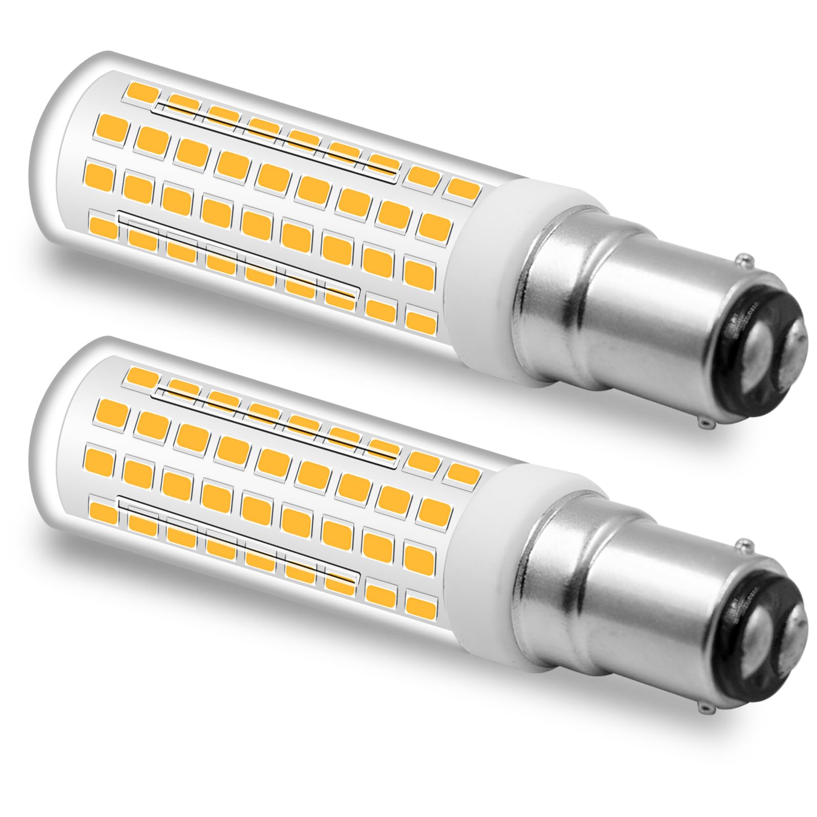 B15d LED Dimmbar 6W Ersatz für Osram Halolux Ceram 60W B15D Halogenlampe,Warmweiß 3000K,700LM, Doppelkontakt, AC 220V,Leuchtmittel Bajonettfassung LED B15d Warmweiss, 2er-Set
