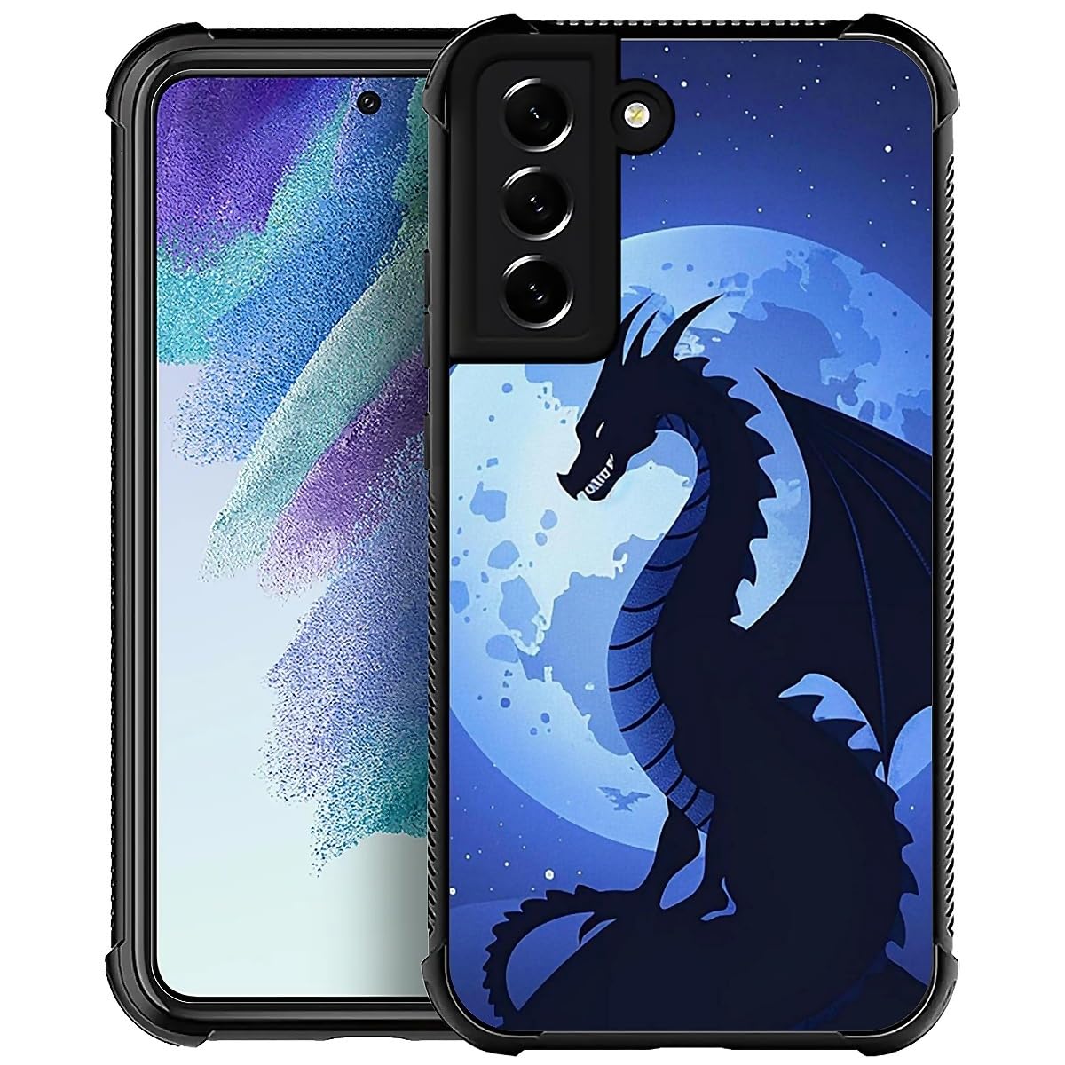 Coque Samsung S21 Plus idée cadeau originale motif dragon lune - 8