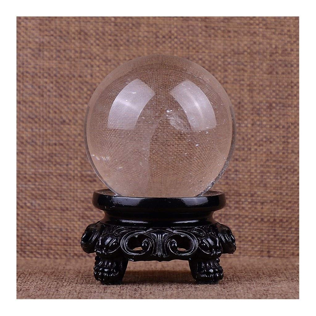 Divination Sphere Crystal Ball Fortune Telling Bal Natural Cracked White Crystal Ball Office Auspicious Ball Feng Shui ball High-Quality Stone Carving Gift Ornaments for Decorative Ball