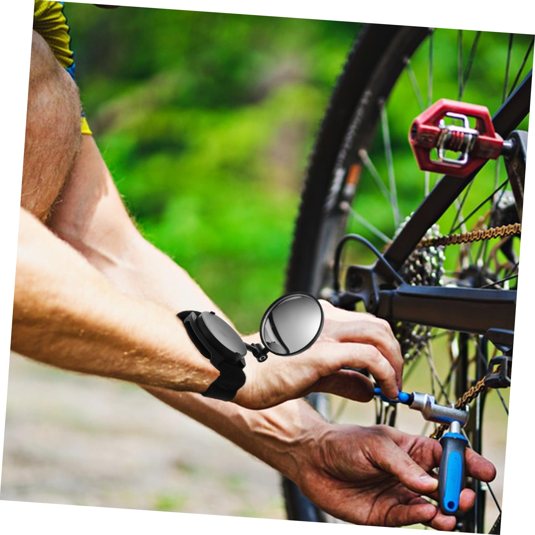 Didiseaon 3 Pezzi Specchietto Retrovisore Cinturino Da Polso Per Ciclismo Accessorio Retrovisore Accessori Dash Per Equitazione Mountain Bike Braccialetto Con Specchietto Retrovisore Per