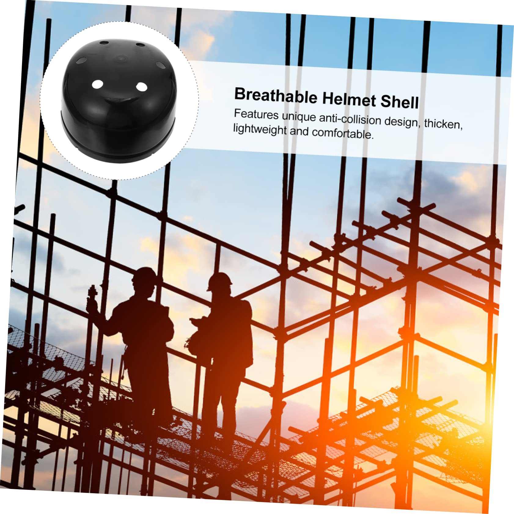 Uonlytech 3piezas Sombrero De Seguridad Anticolisión Transpirable para Trabajadores Casco De Ventilación Protección Alta Uso Construcción y Industria Unisex