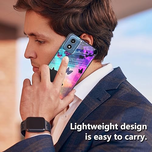 Miniatura 4 de Funda para Moto G Play 4G 2024 de 6.5 pulgadas, esquinas a prueba de golpes, parte trasera de vidrio, antiarañazos, funda protectora delgada y suave