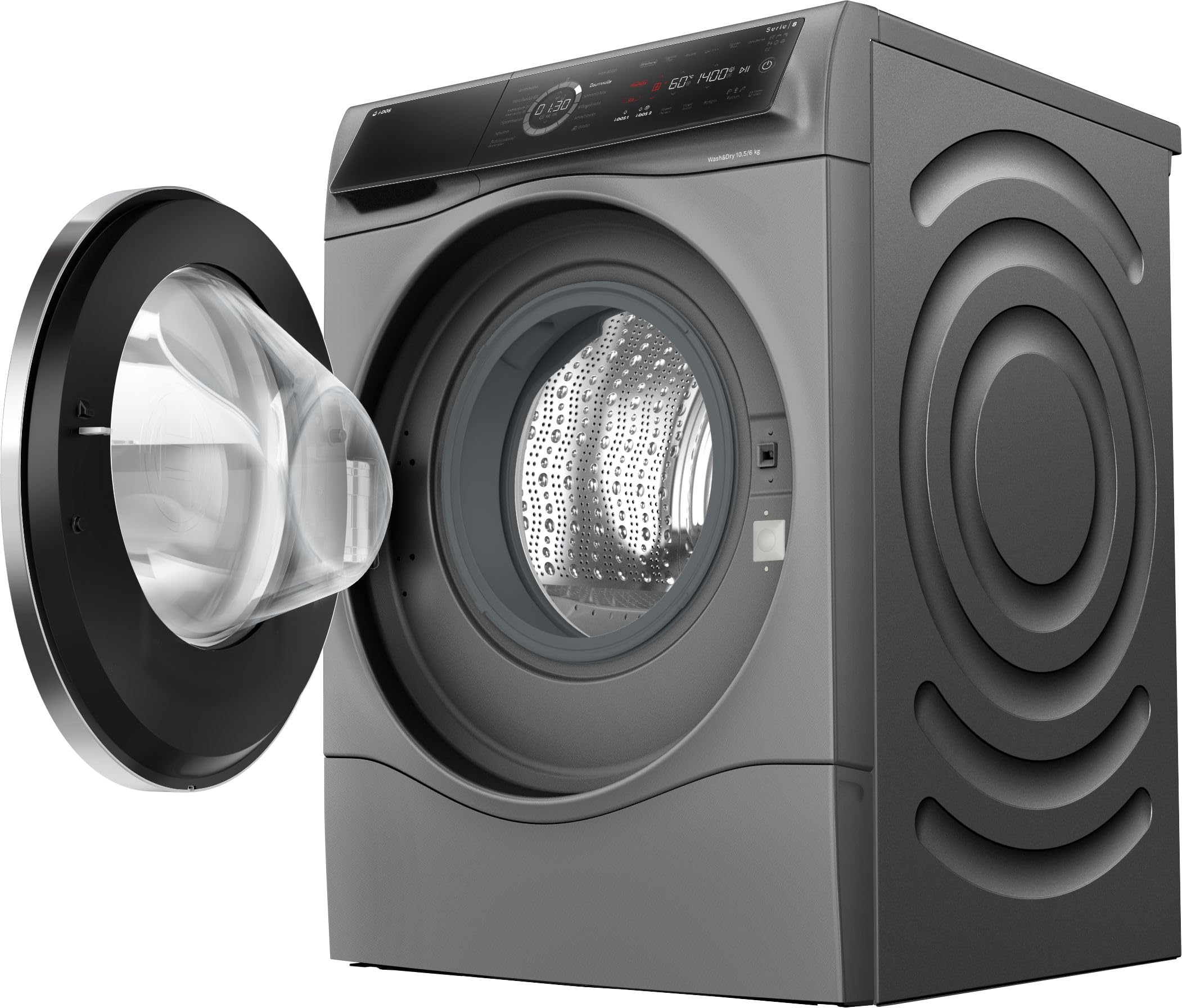 Bosch Serie 8 WNC254AS0 Waschtrockner 10.5 kg Waschen 6 kg Trocknen 1400 UpM i-Dos IronAssist Dampffunktion AutoDry
