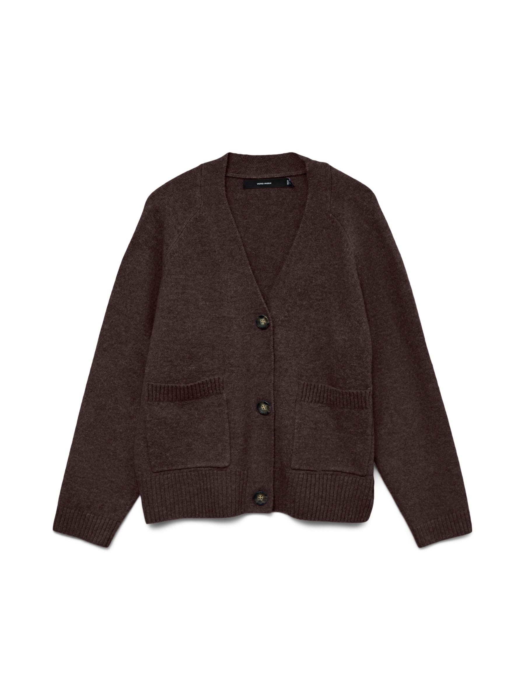 VERO MODA Cardigan VMBOOM Knit Cardigan S, Chocolate Torte, S