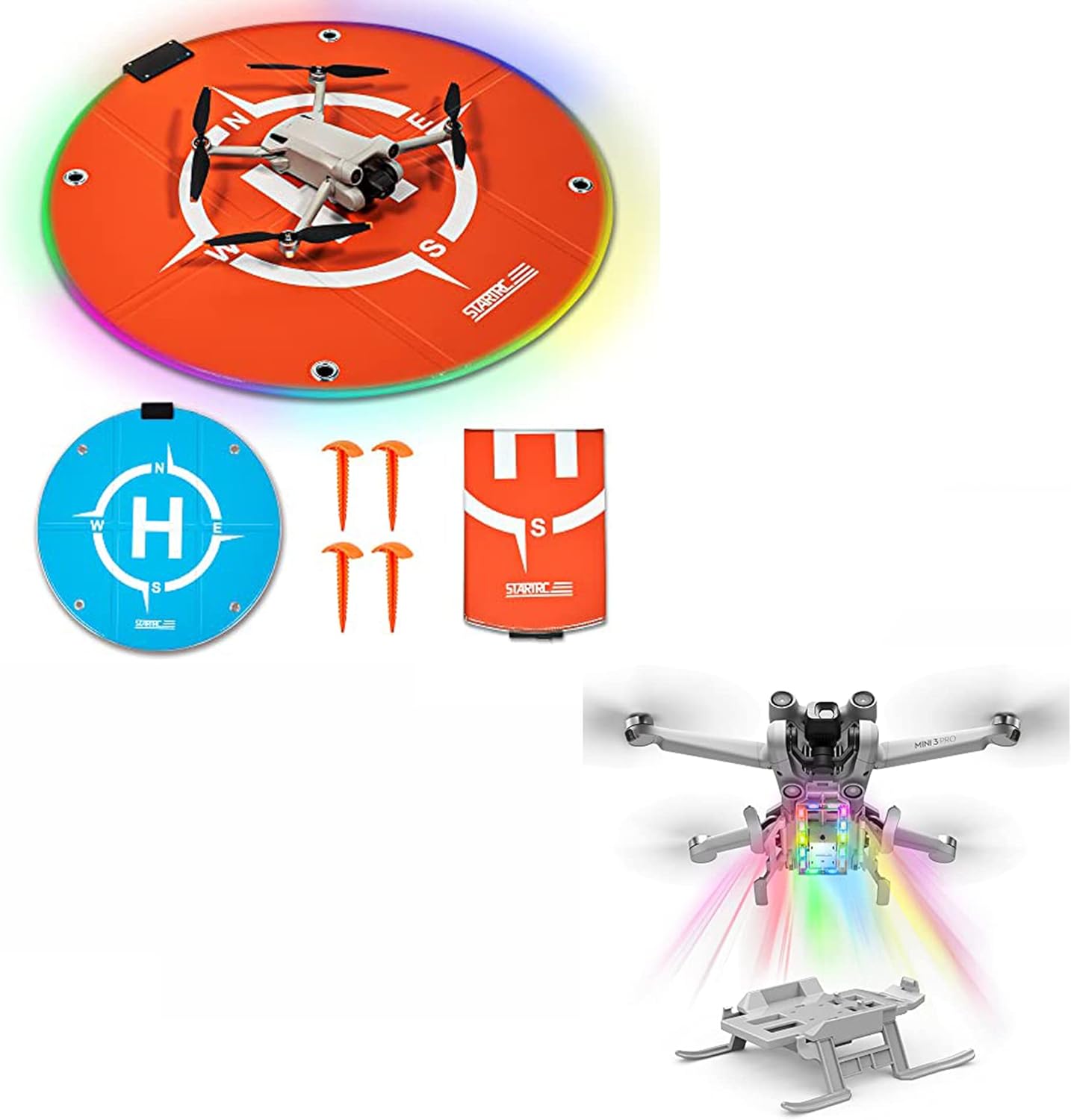 STARTRC Mini 3 Pro Landing Gear with LED Lights & Landing
