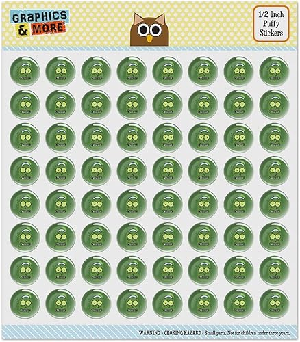 Rick and Morty Pickle Rick Face Puffy Bubble Dome Scrapbooking Crafting Sticker Set