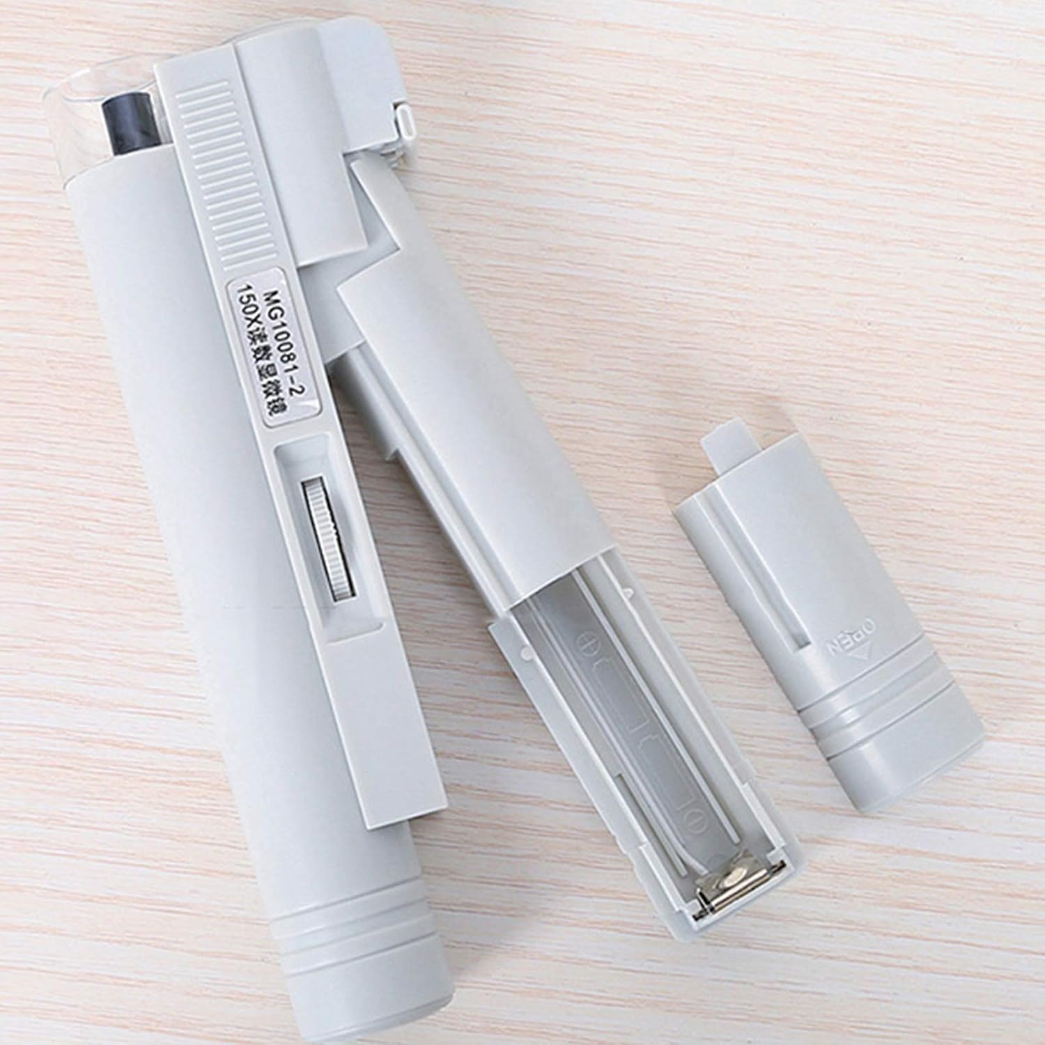 FAMKIT 150X Microscope with Scale Portable LED Lighted Pocket Microscope High Magnification